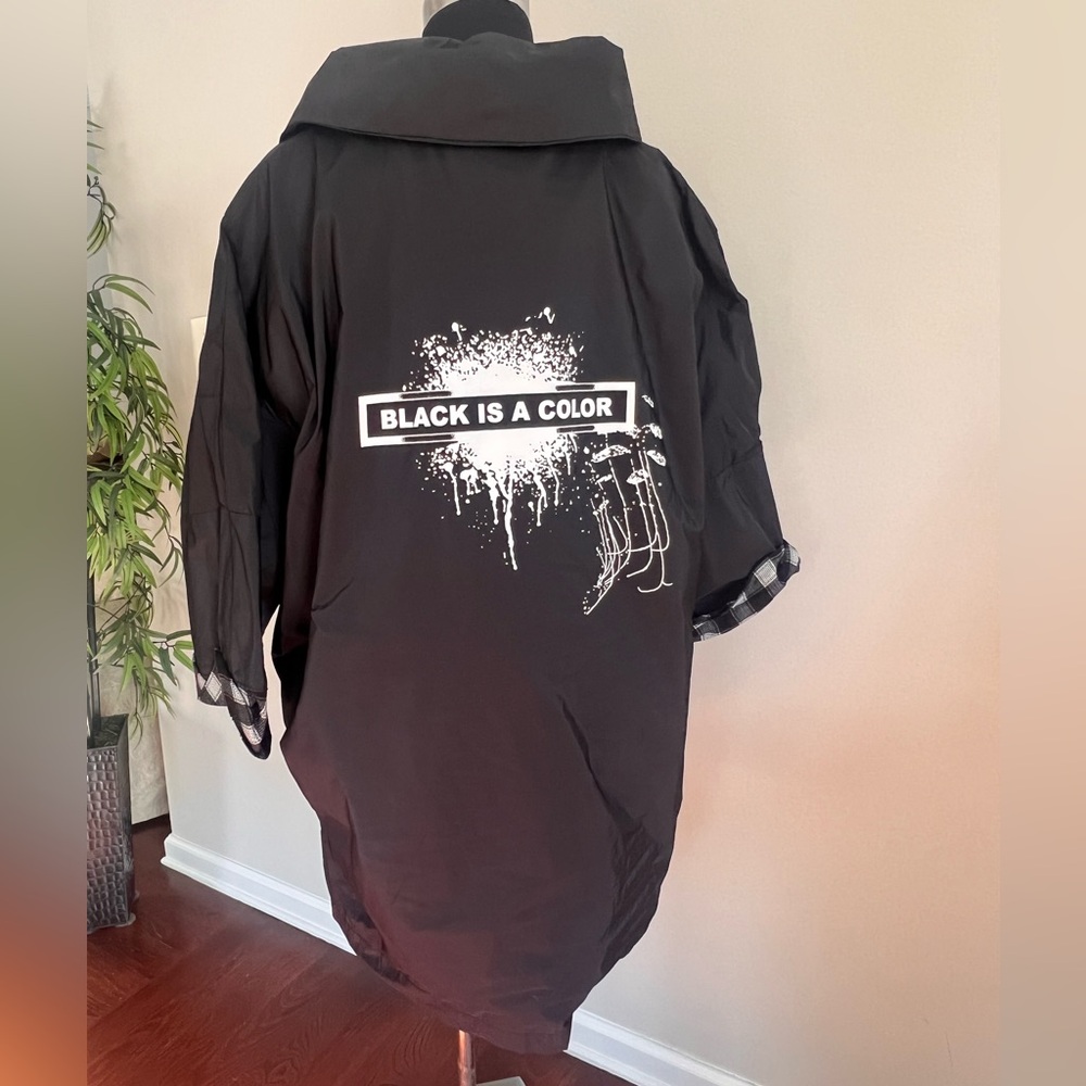 NWT Darkwin Black Lightweight Statement Jacket XX… - image 4